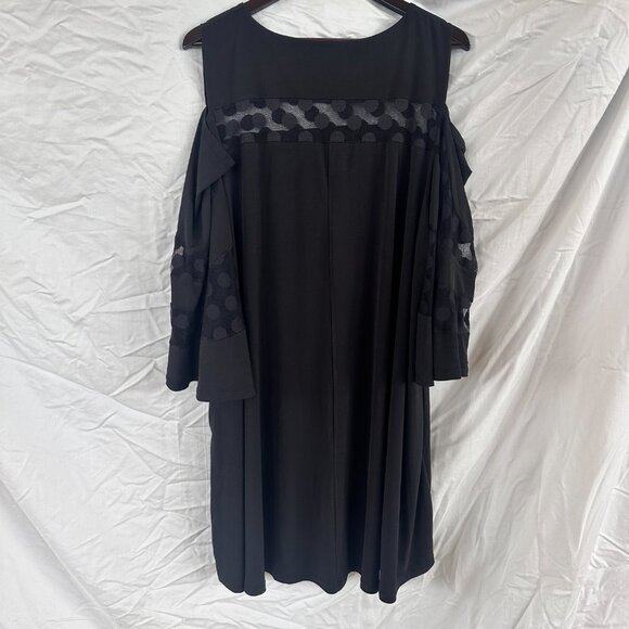 Nina LeonardJewel Neck Cold Shoulder Three-Quarter Sleeve Dress - Plus Size (3X) - Picture 8 of 10